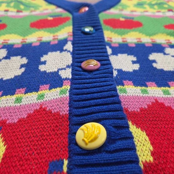 S Farm Rio x Anthropologie Sweet Orchard fruit knit cardigan oversized sweater - Picture 6 of 10
